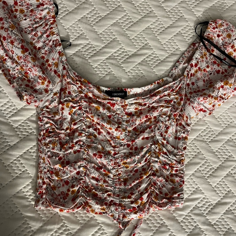 Forever 21, small floral off shoulder blouse